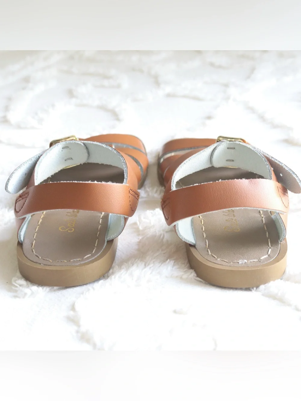 Salt Water Sandals by Hoy | Leather Ankle Strap Original Sandals Kids Size 13 - Picture 4 of 15